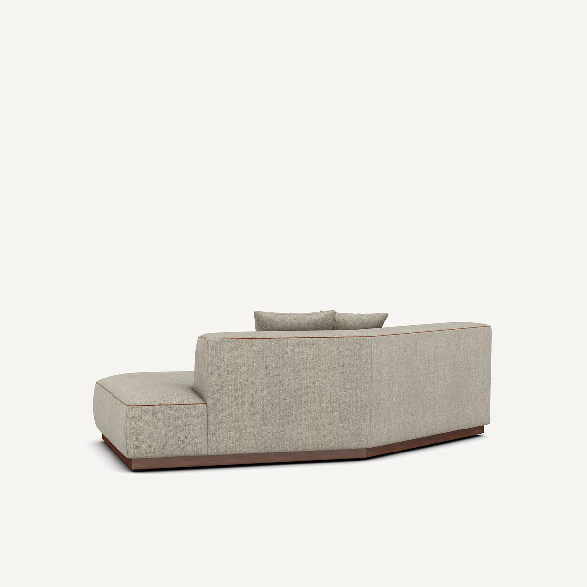 Demi-canapé droit en tweedé, JACOPO naturel/gris clair, AM.PM