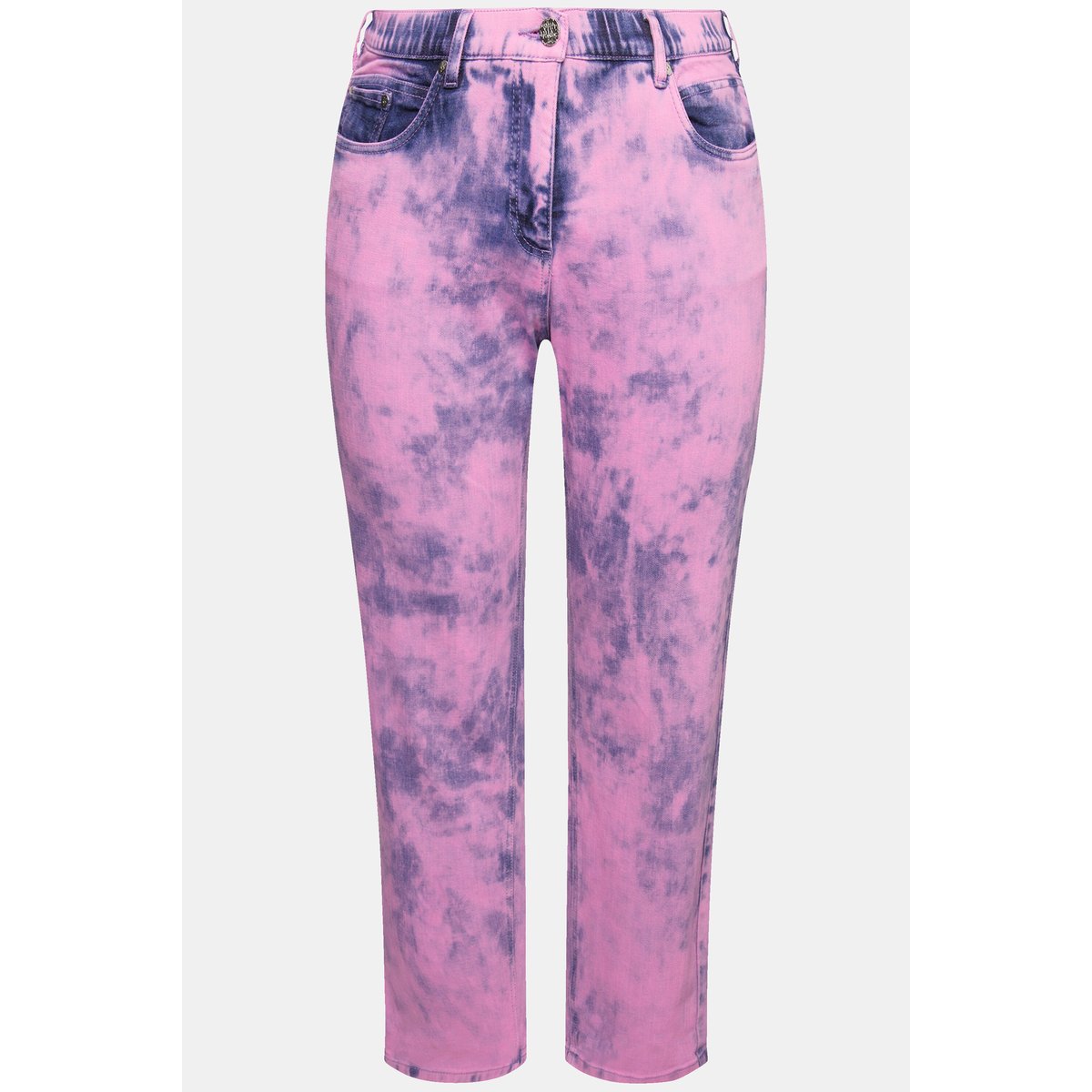 Jean Boyfriend 5 poches, matière stretch améthyste, ULLA POPKEN