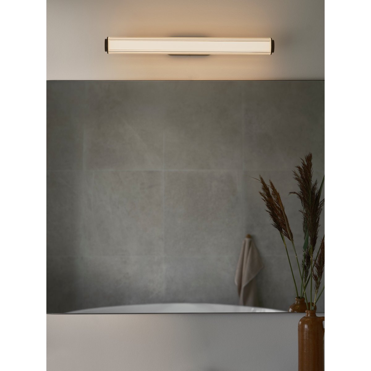 Applique murale salle de bain LED intégrée en plastique, VIRELLE noir, NORDLUX