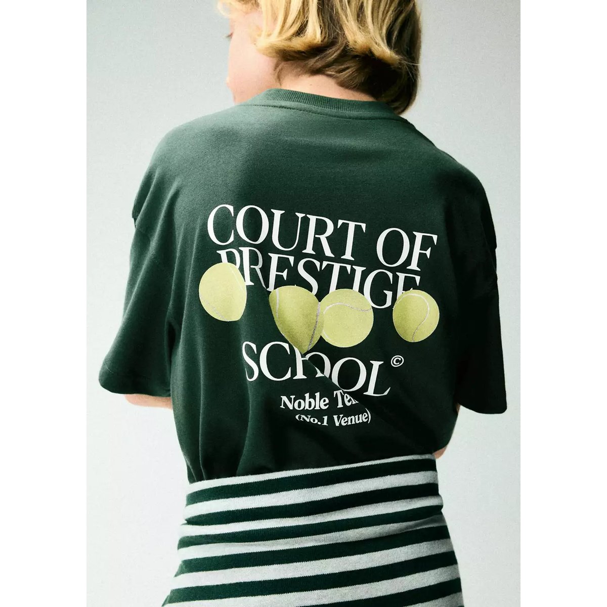 T-shirt oversize imprimé vert foncé, MANGO KIDS