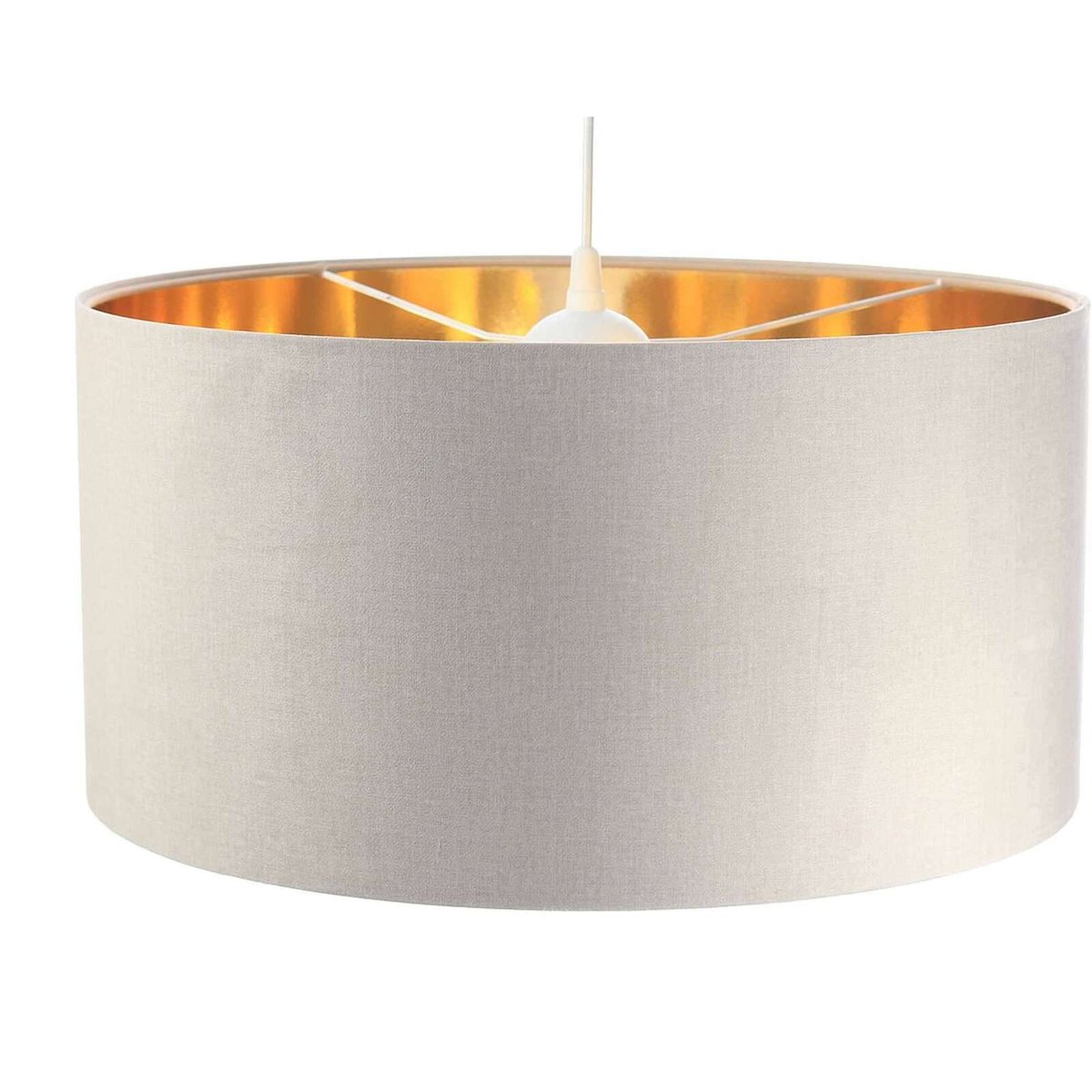 Suspension en velours, GLAM crème et doré brillant, BPS KONCEPT