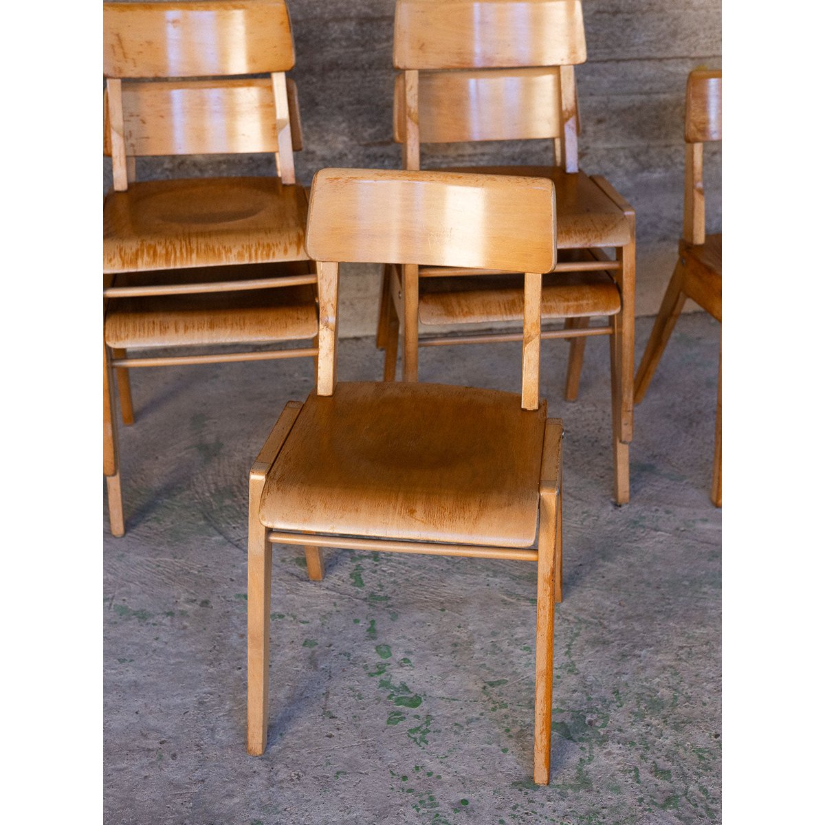 Chaise contemporaine en bois Alma N°1882 - Bon état bois clair, DEBONGOUT