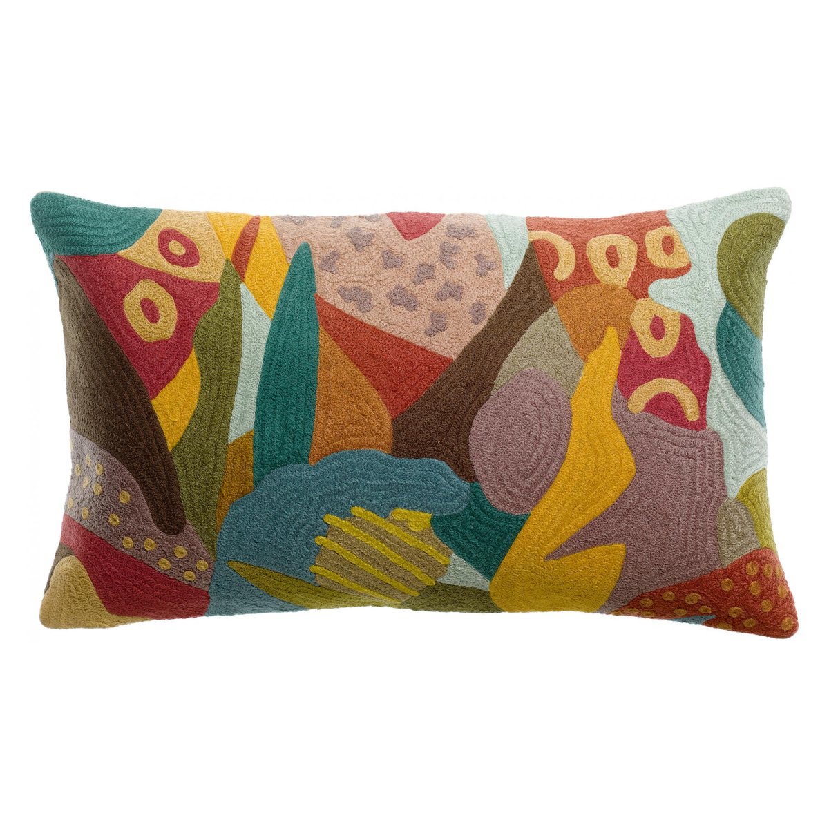 Coussin brodé Izel mineral, VIVARAISE