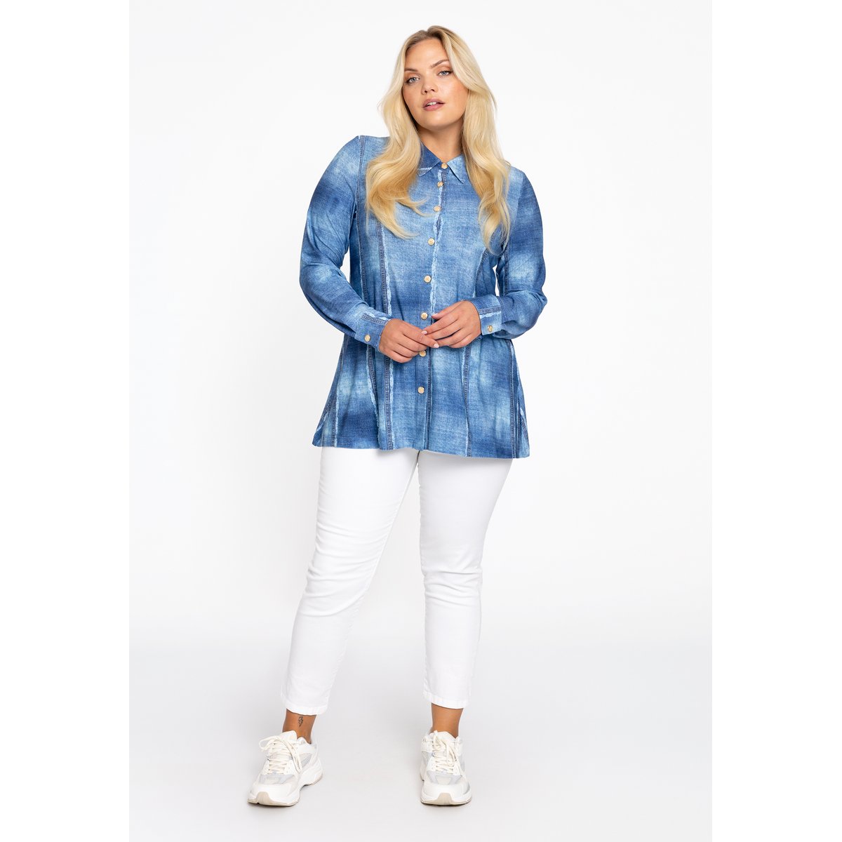 Chemise imprimé / imprimée bleu, YOEK