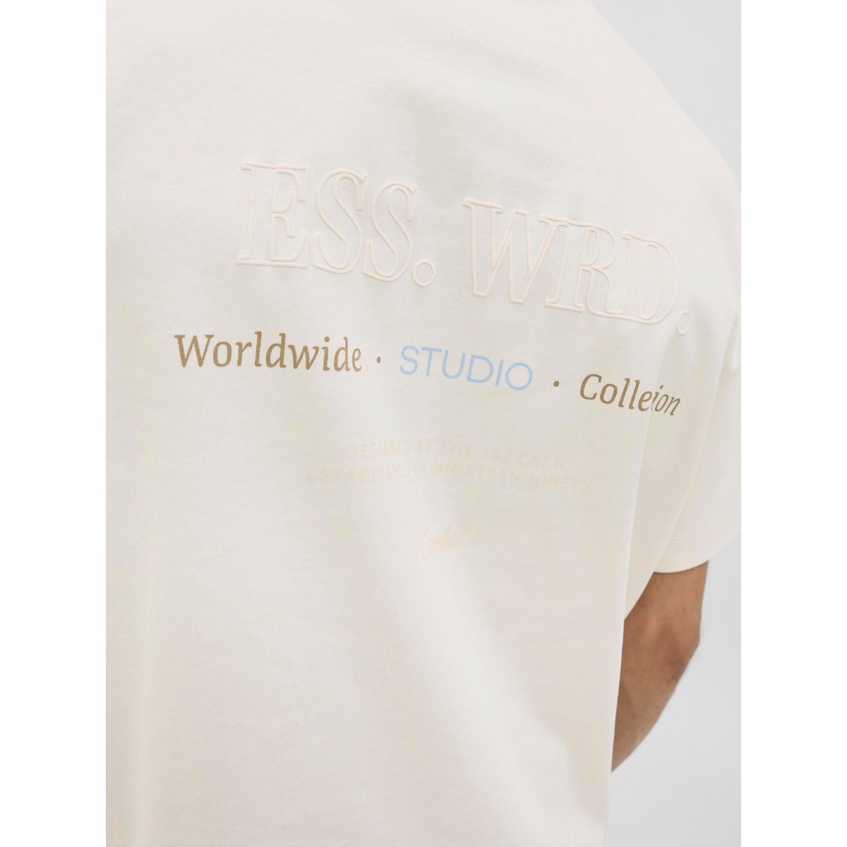 T-Shirt antique white, JACK & JONES