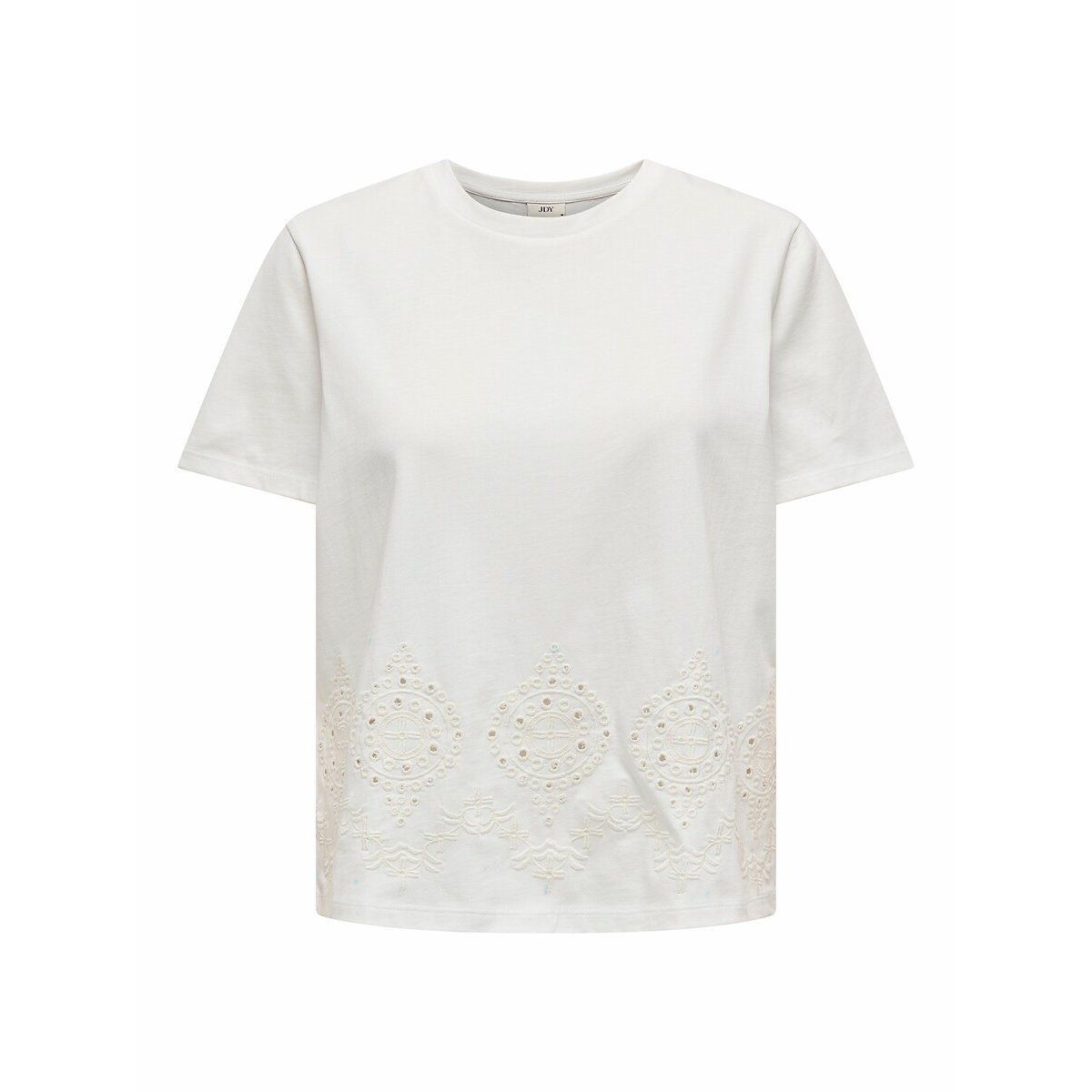 T-shirt met ronde hals en korte mouwen wit, JDY
