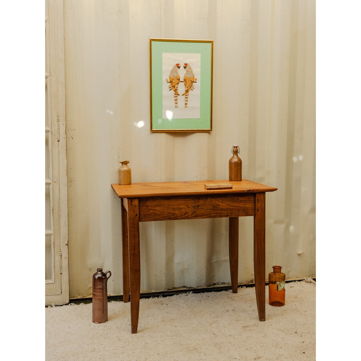 Table d'appoint en bois Francine N°1700 - Bon état bois clair, DEBONGOUT