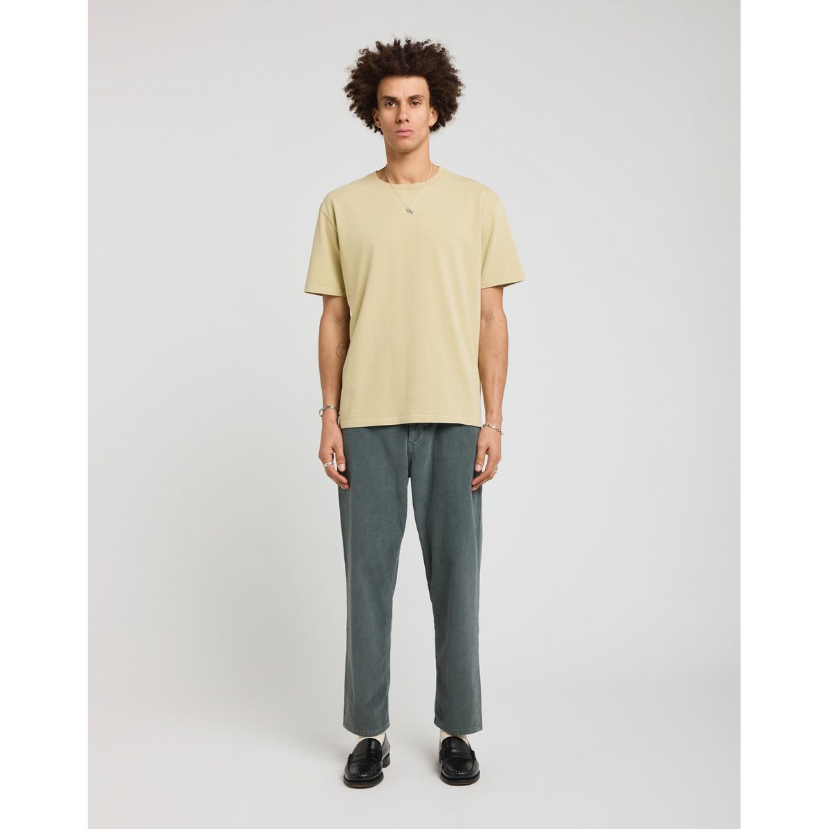 PANTALON MID LOOSE VELOURS ROY50 bleu canard, PULLIN