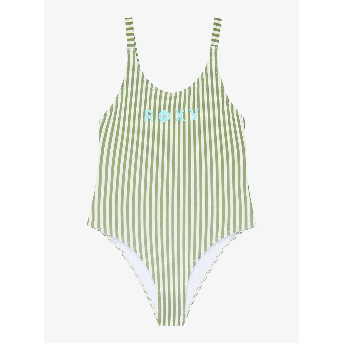 Maillot de bain 1 pièce rayé vert/blanc, ROXY