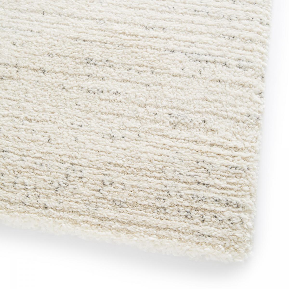Tapis salon et chambre tissé motif faux uni GLACIA 1 écru, UN AMOUR DE TAPIS