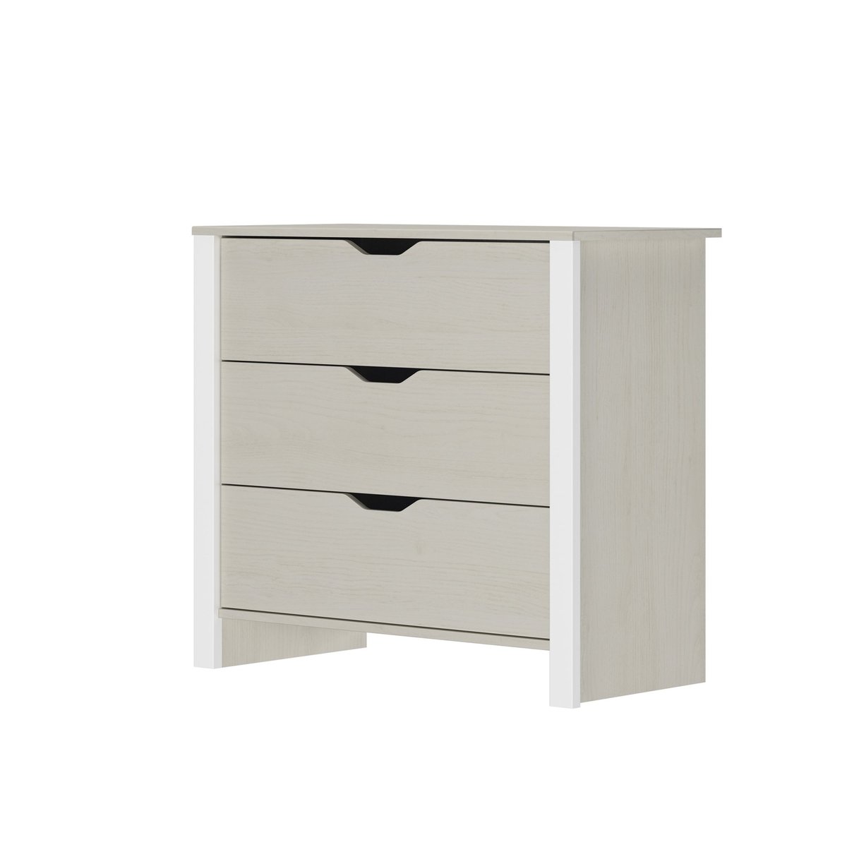 Commode 3 tiroirs & rangement nuit chic beige, DIAGONE