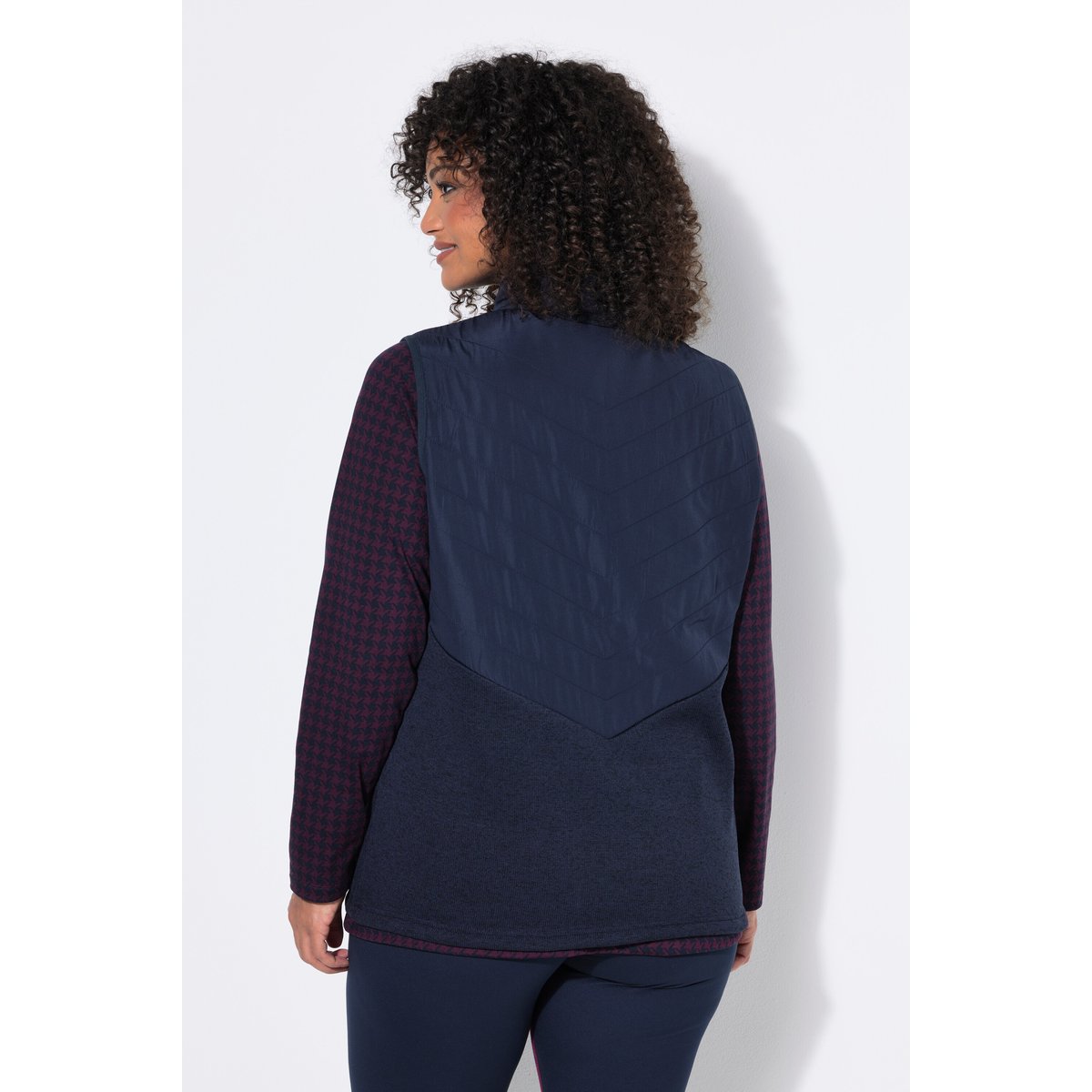 Gilet hybride, polaire bouclée marine, ULLA POPKEN