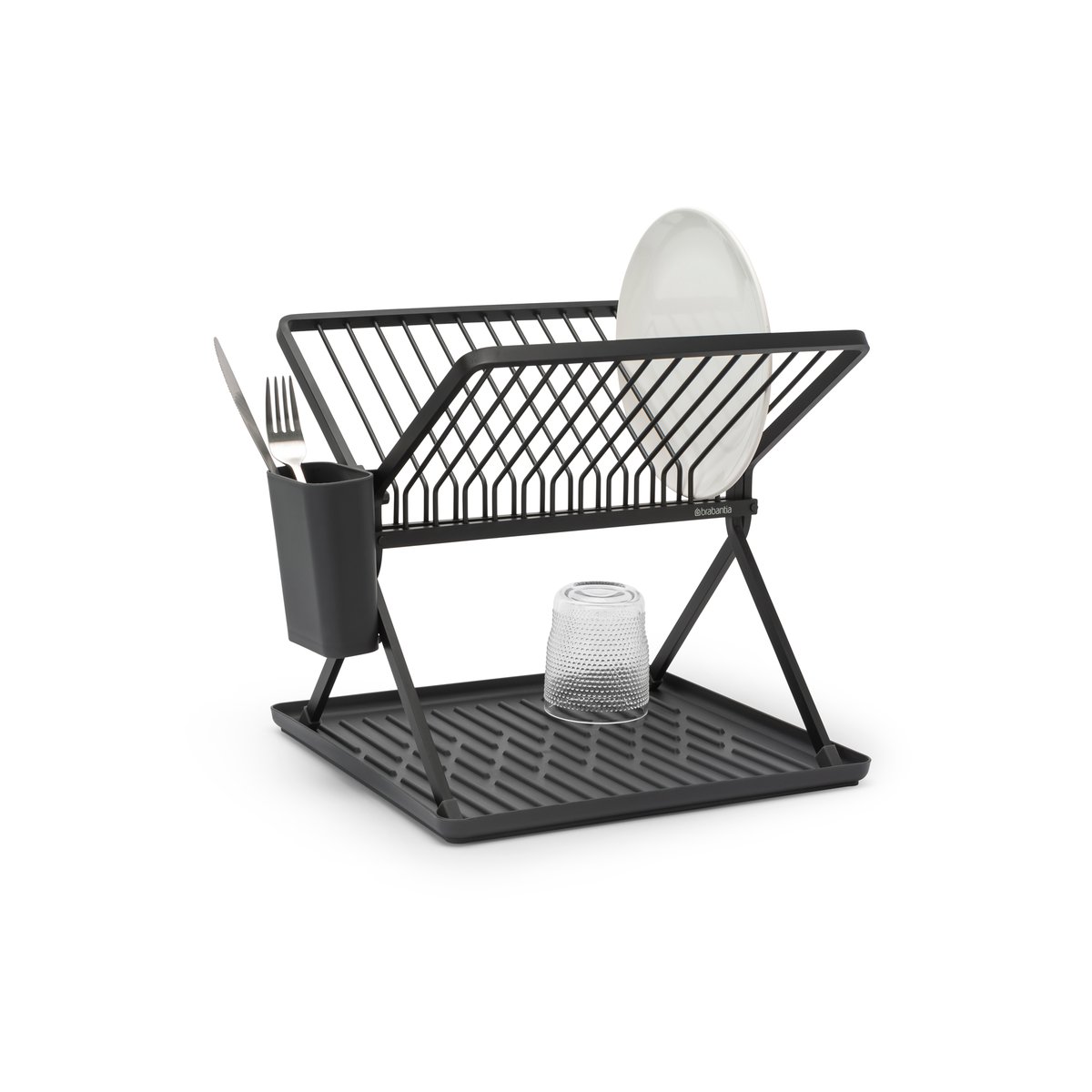 Egouttoir à vaisselle pliable SINKSIDE dark grey, BRABANTIA