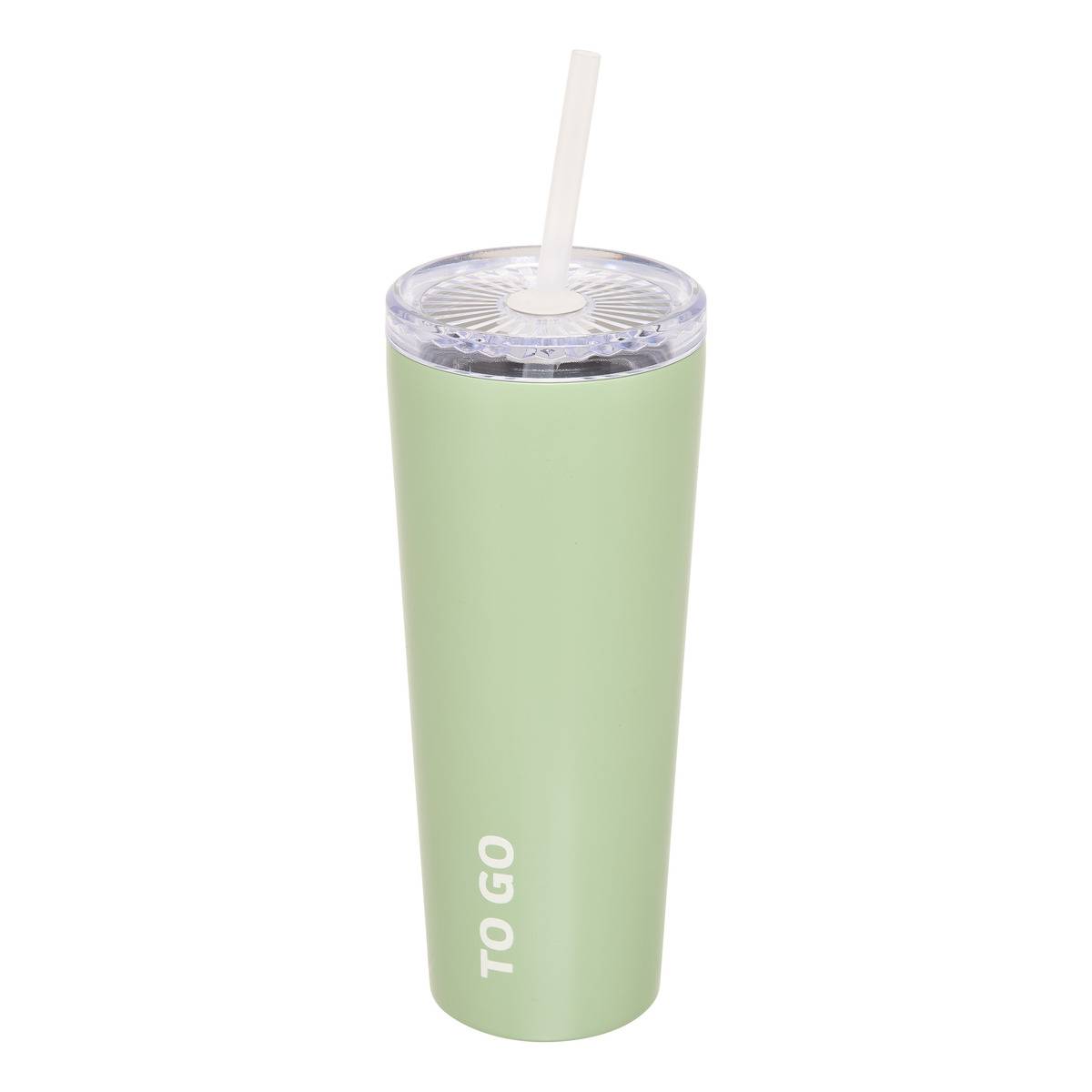 Gobelet isotherme avec paille 0,7L vert, 5FIVE SIMPLY SMART