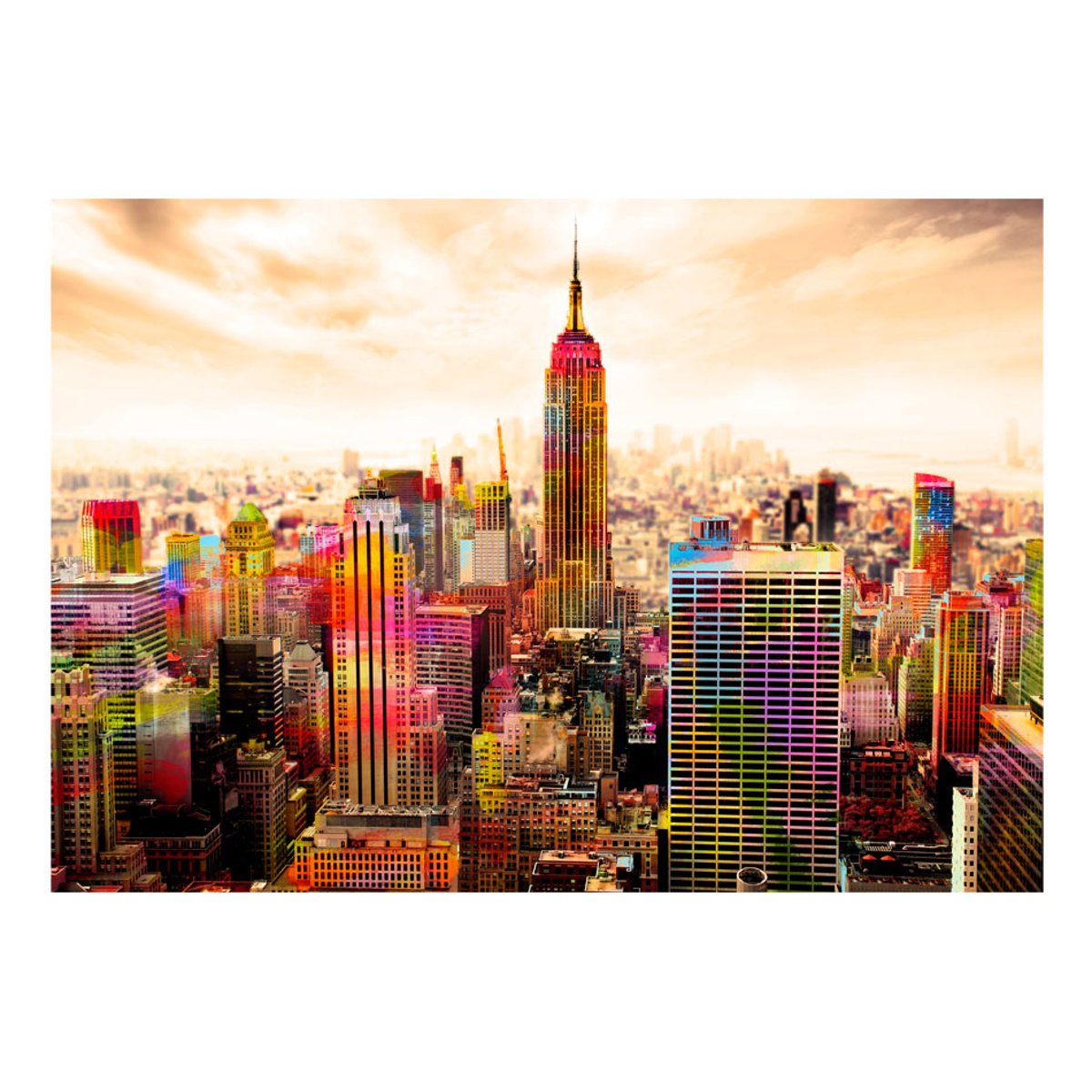 Papier peint intissé panoramique Ville et Architecture Colors of New York City III multicouleur, EDEN