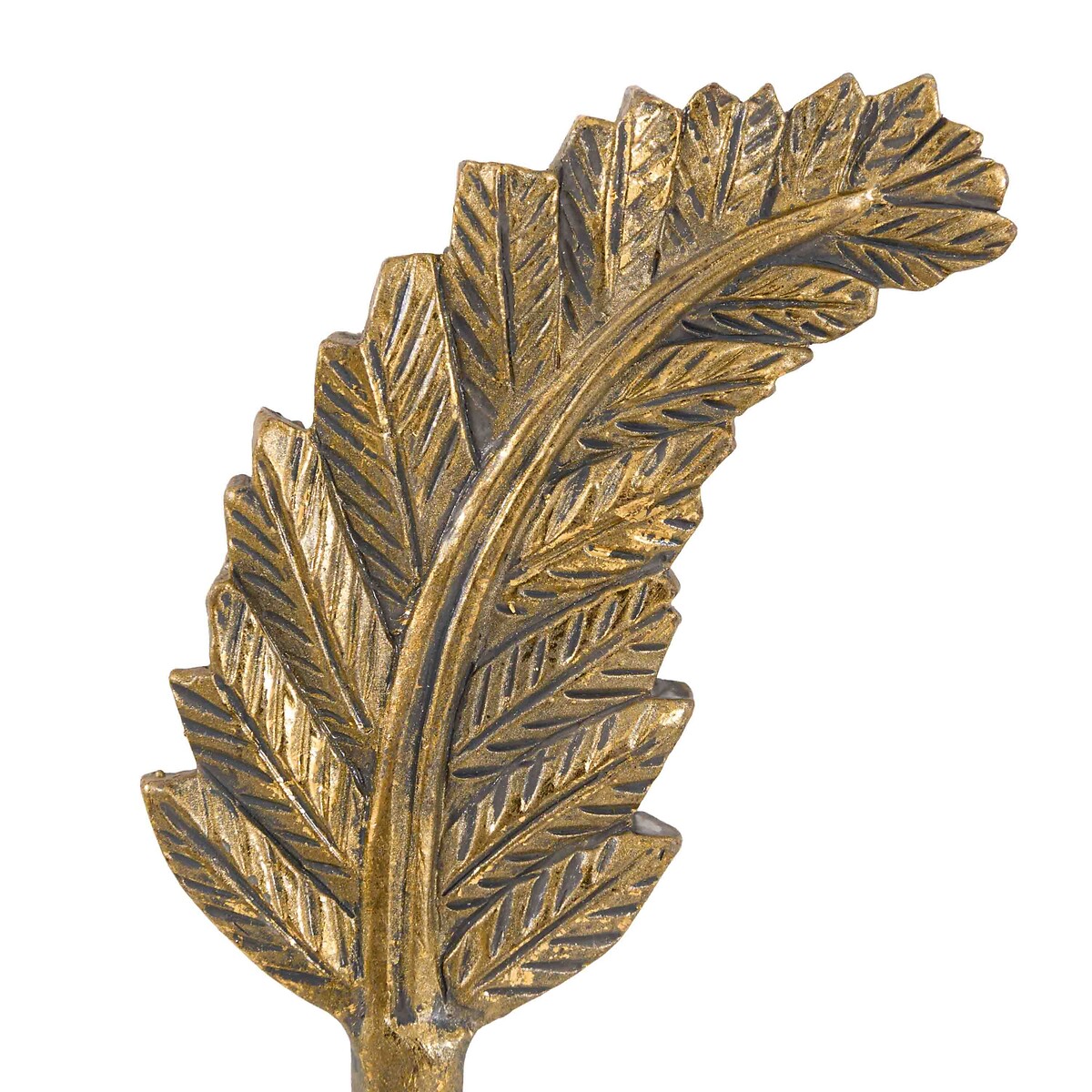 Rowan Leaf Decorative Hook in Gold Finish gold-coloured, ÉDITÉ