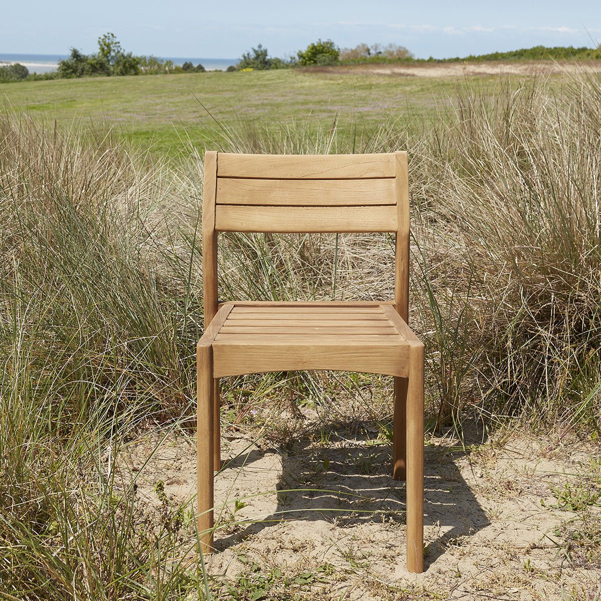 Chaise de jardin en teck recyclé massif  HORTENSE naturel, BERAH GETAH