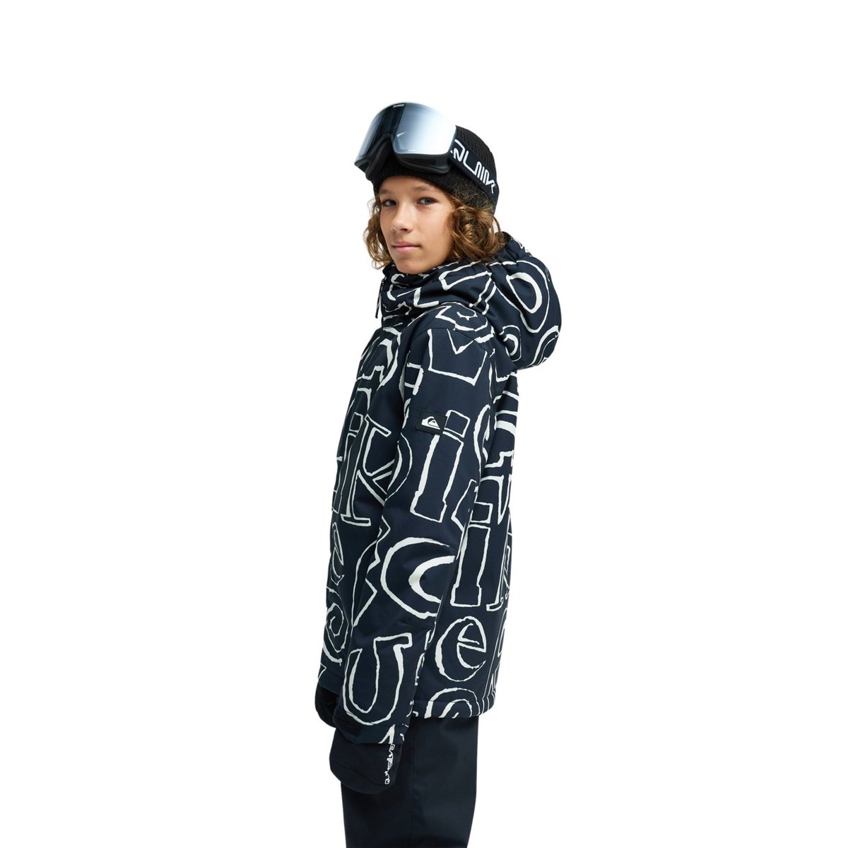 Veste de snow technique MISSION PRINTED 10K noir kids spiral print black, QUIKSILVER