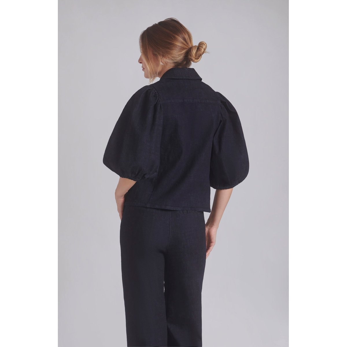Pantalon en jean taille haute PARKER bleu denim, BENOA