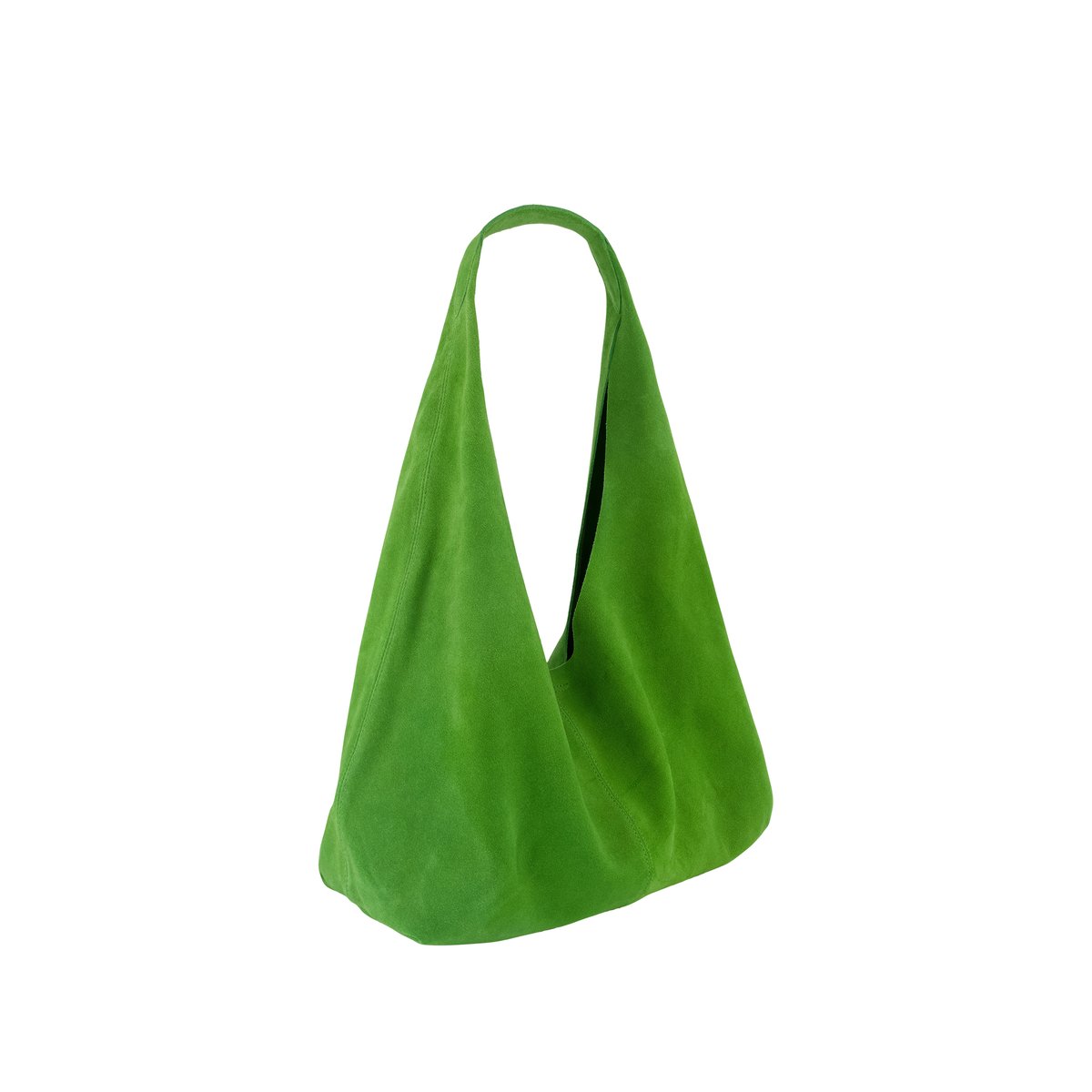 Sac à main cuir velours HOBO vert clair, IKKS