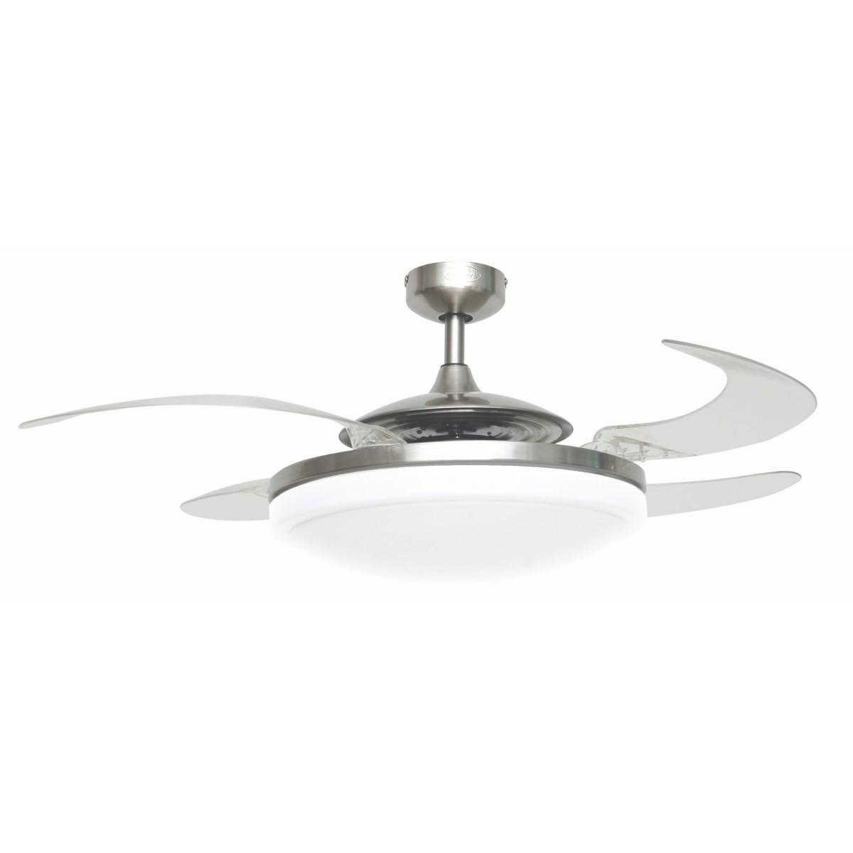 Ventilateur  plafond  EVO gris -  transparent, BOUTICA-DESIGN