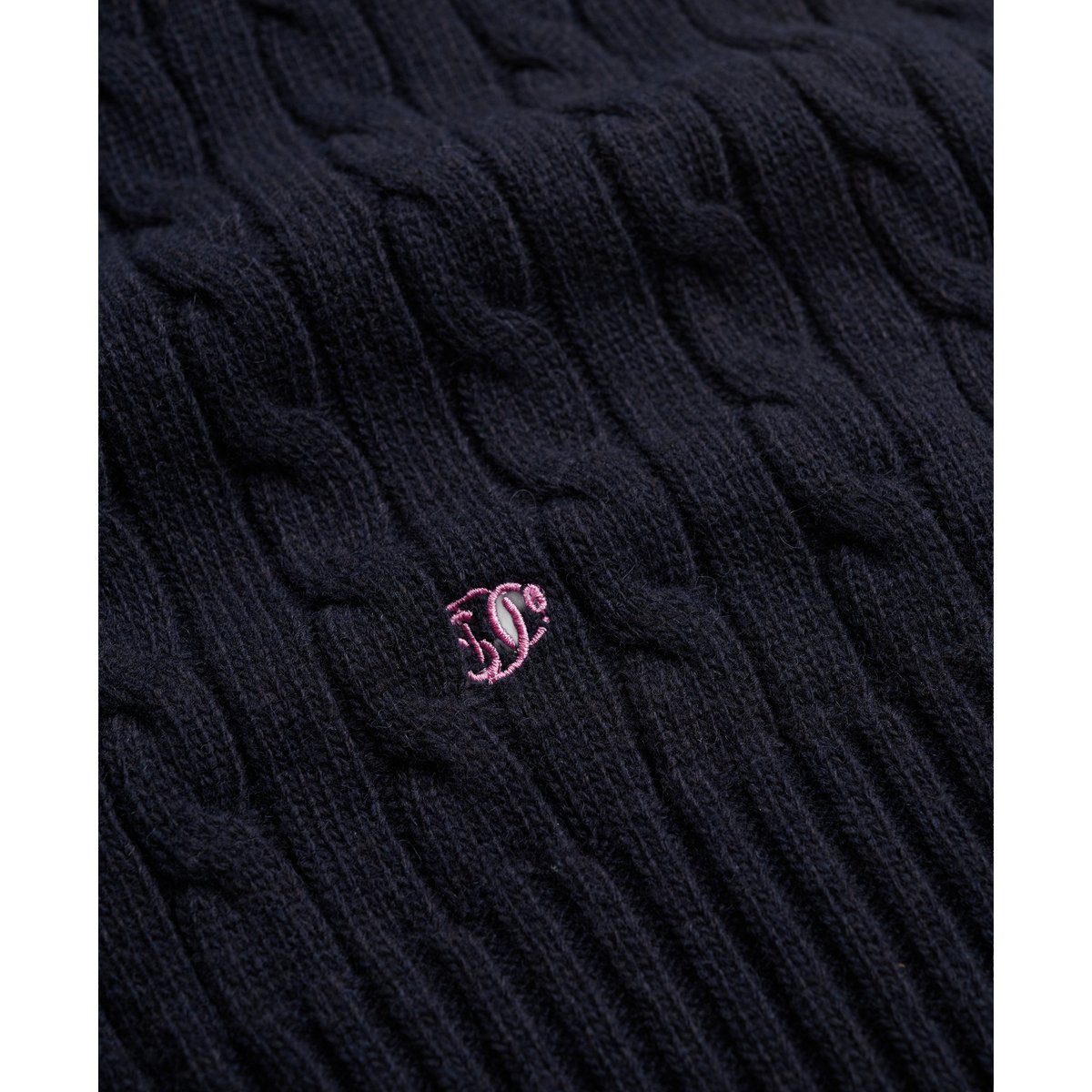 Écharpe Premium Cable Knit Classique bleu marine éclipse, SUPERDRY