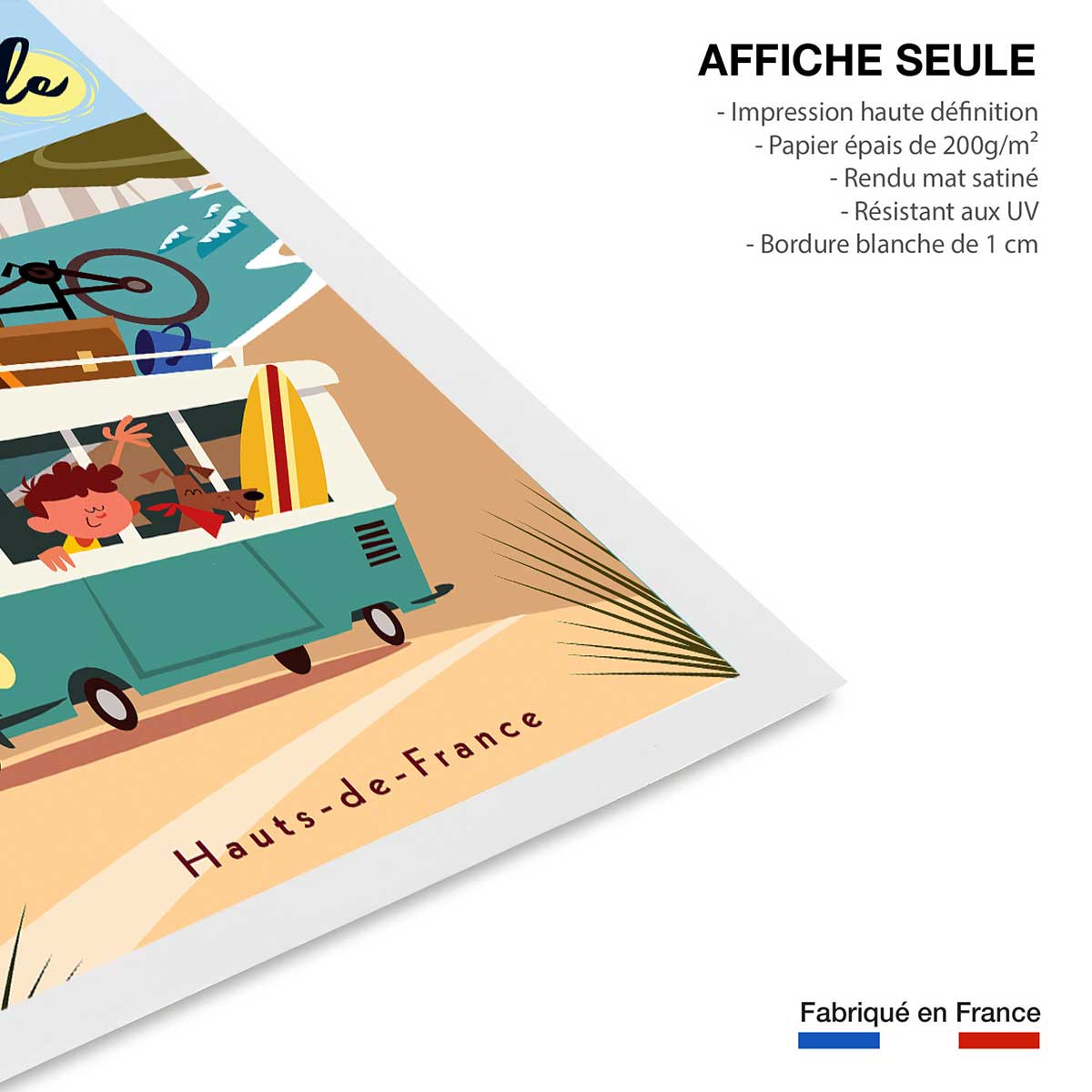 Affiche Côte d'Opale affiche seule, HEXOA