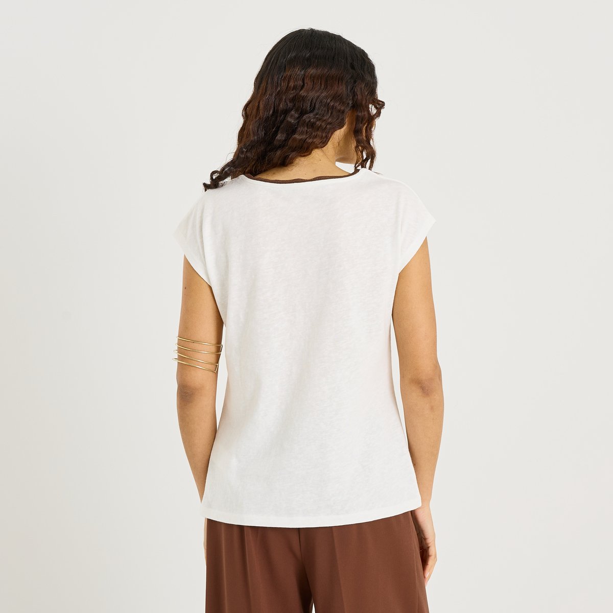 T-shirt imprimé blanc cassé blanc, GRAIN DE MALICE