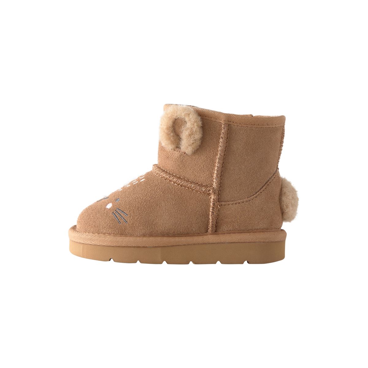 Bottes à enfiler en daim déperlant lapin brun fauve, NEXT