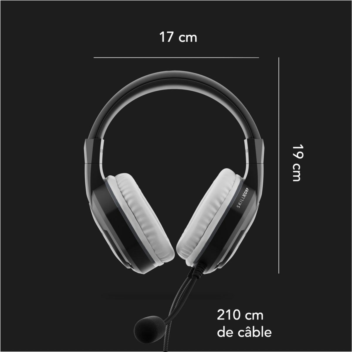 Casque gamer H5 NOIR Access couleur unique, SKILLKORP