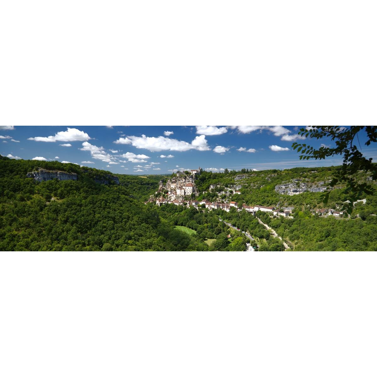 Tableau Mural Panorama Rocamadour GRANDS ESPACES tableaux sur toile-vert, CEANOTHE