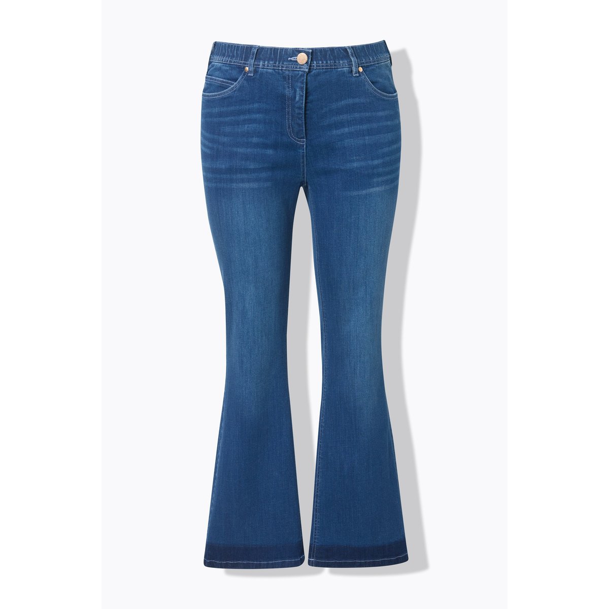 Jean Bootcut Sarah, en denim stretch bleu jean, ULLA POPKEN