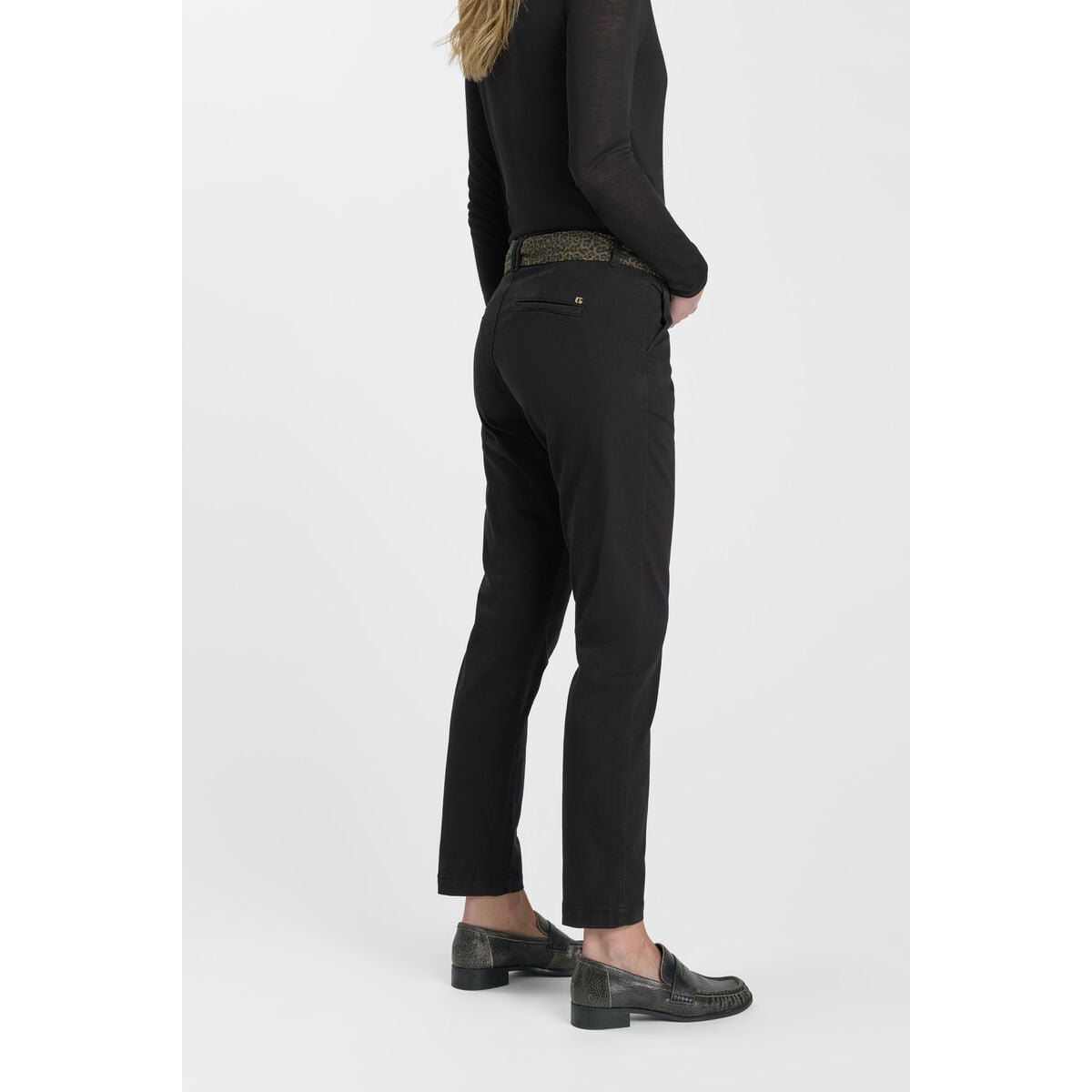 Pantalon chino KRISTIN2 black, LE TEMPS DES CERISES