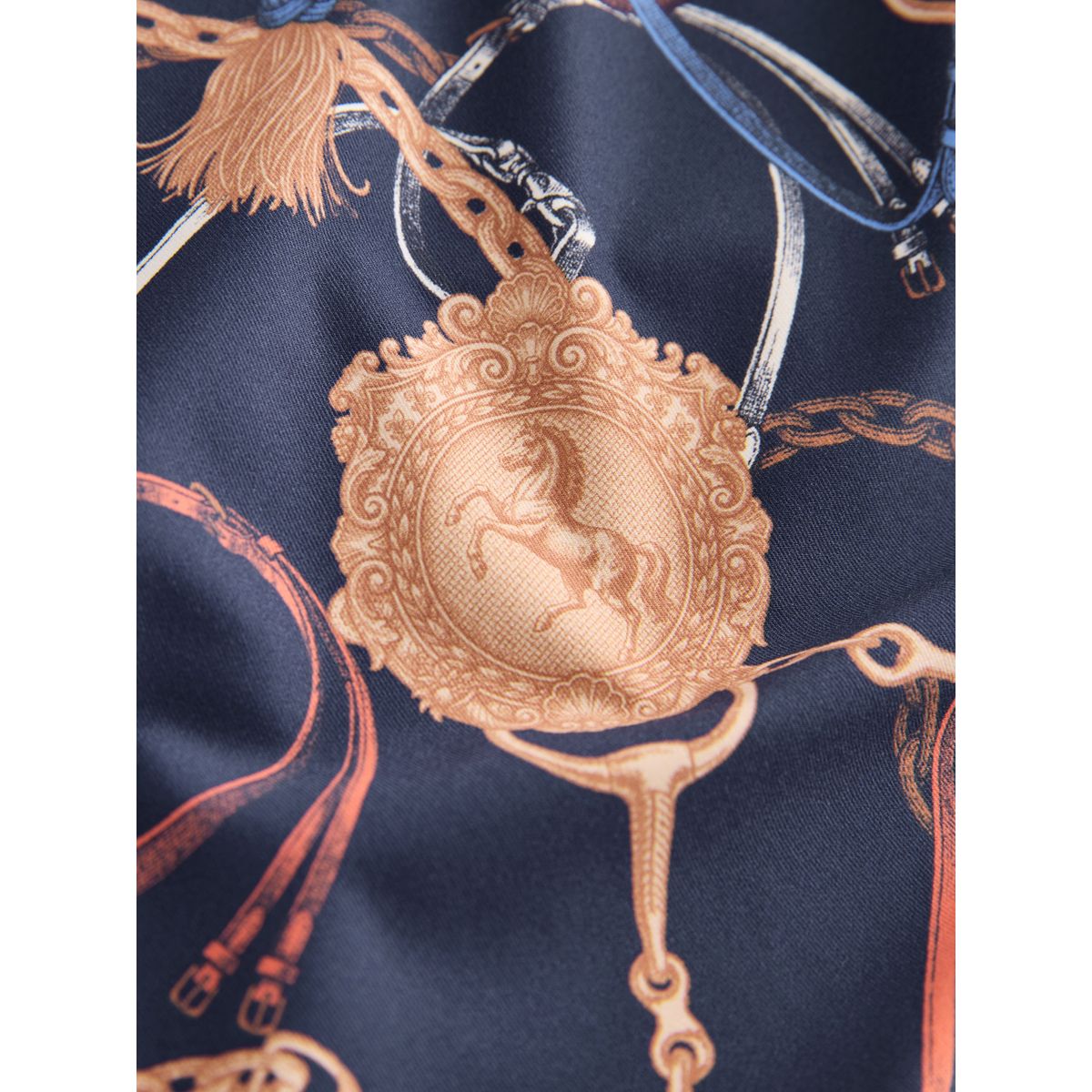 Maillot de bain asymétrique à fini métallique imprimé équestre, NEXT