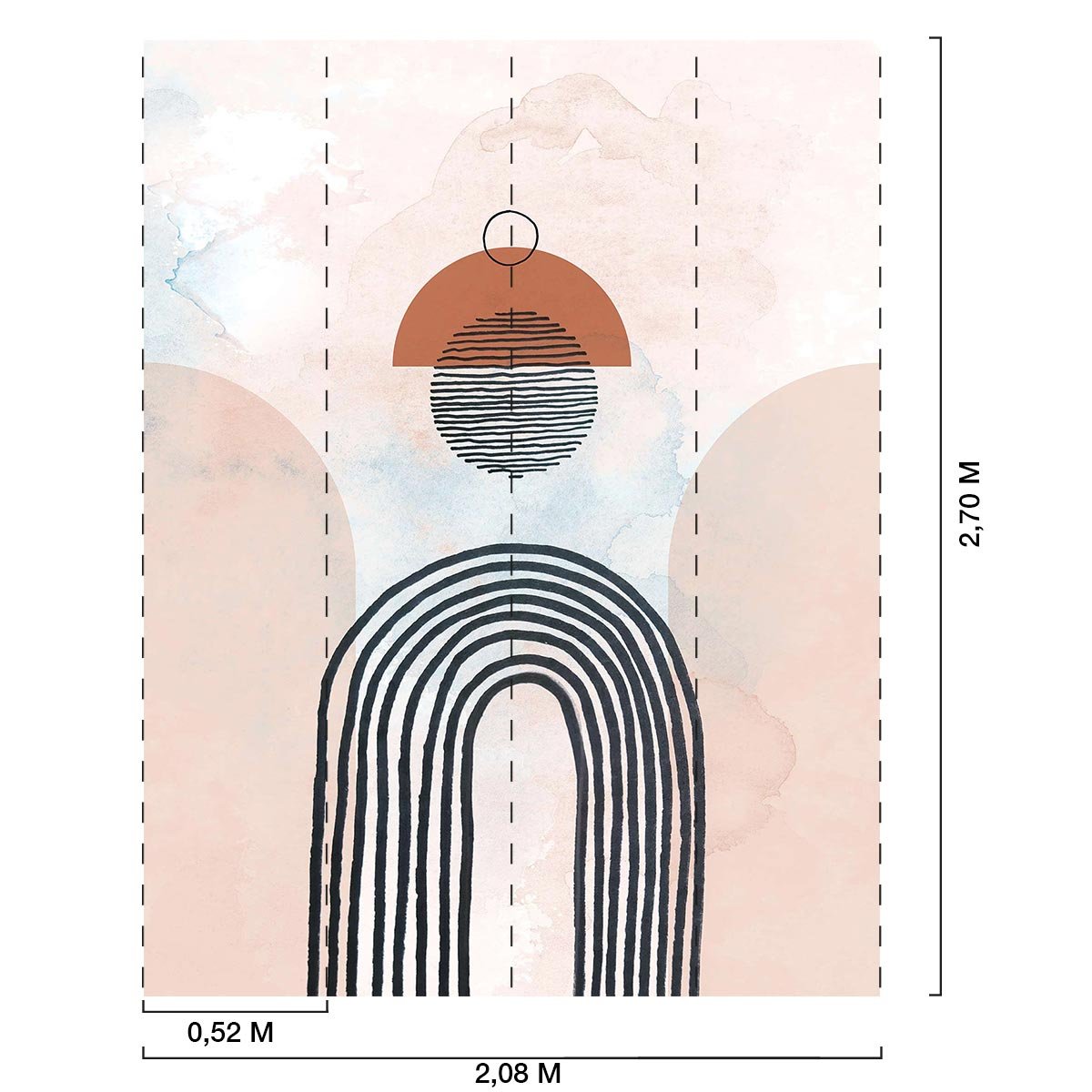 Papier peint arches et horizons intissé, HEXOA