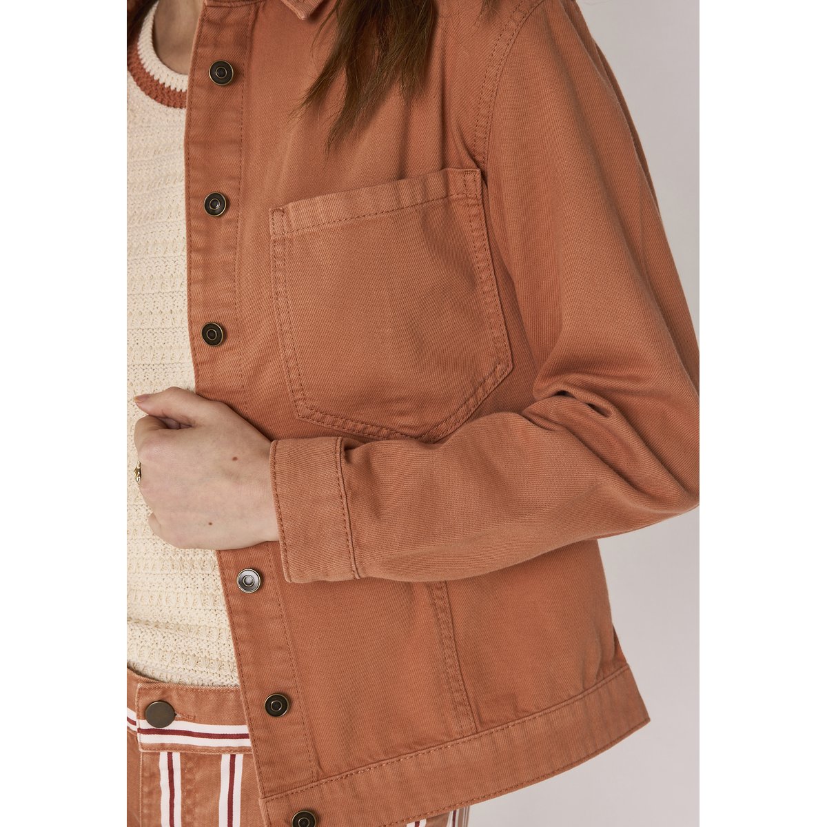 Chemisier manches longues en coton DIXIE terracotta, Maison 123