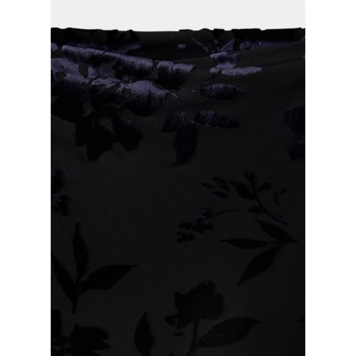 Robe dévoré col asymétrique noir, MANGO