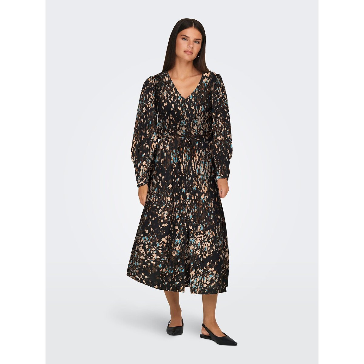 Robe longue imprimée bleu marine, JDY