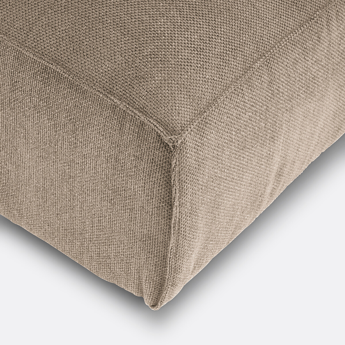 Hoekelement voor modulaire bank, in structuurstof, Seven taupe   , LA REDOUTE INTERIEURS