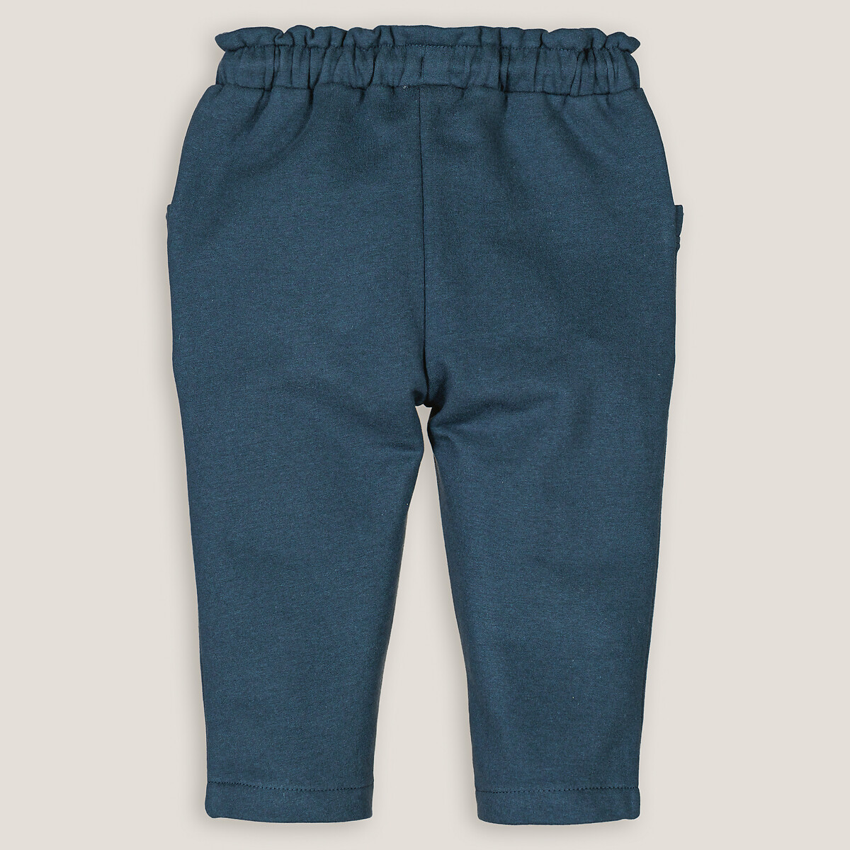 Fleece Joggers with Ruffled Details navy blue, LA REDOUTE COLLECTIONS