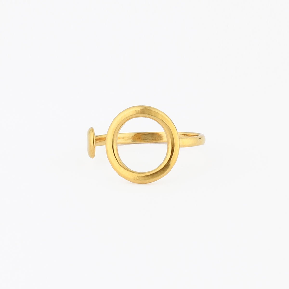 Bague ouverte en acier inoxydable doré, BALABOOSTE