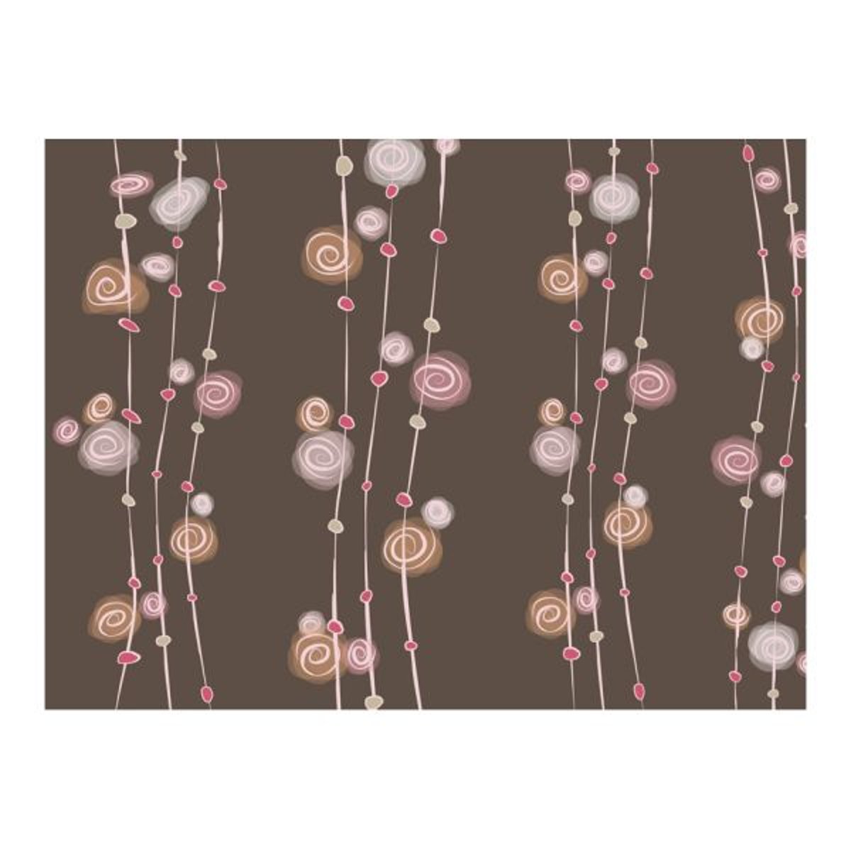 Papier peint intissé panoramique motif: abstraction - roses multicouleur, EDEN
