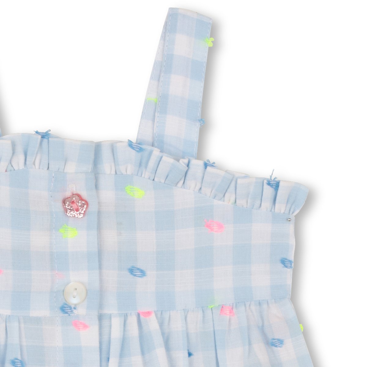 Ensemble top à bretelles et short bleu blanc, BILLIEBLUSH