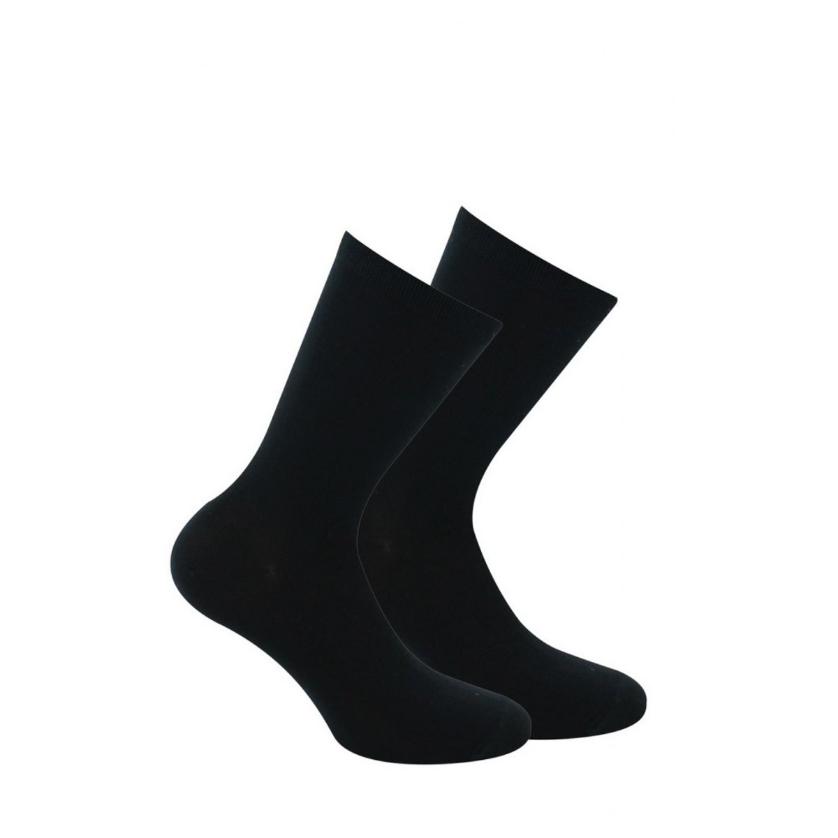 Pack de 2 paires de chaussettes unies Modal noir, KINDY
