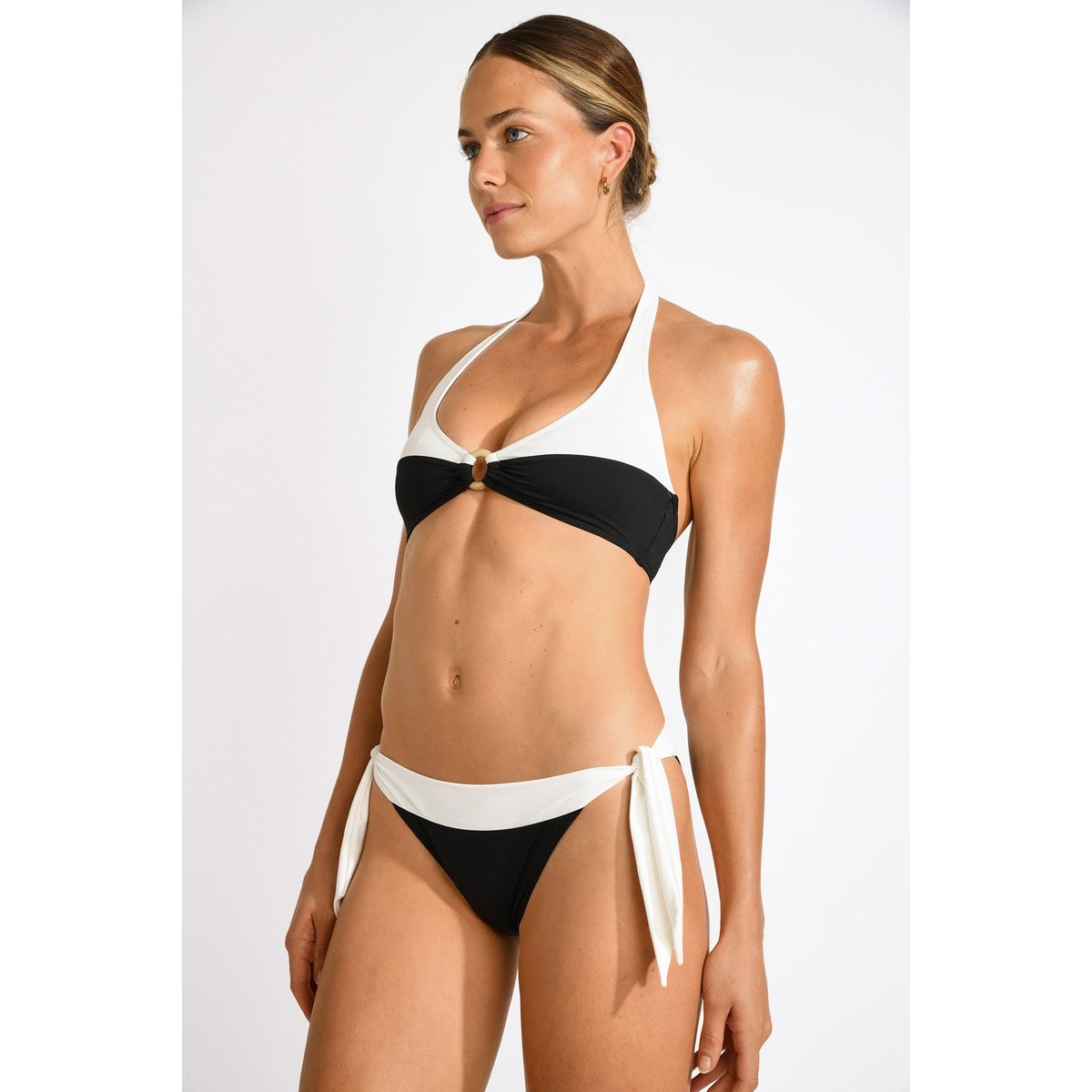 Haut de maillot triangle Lyanna - VALERIA noir, LIVIA