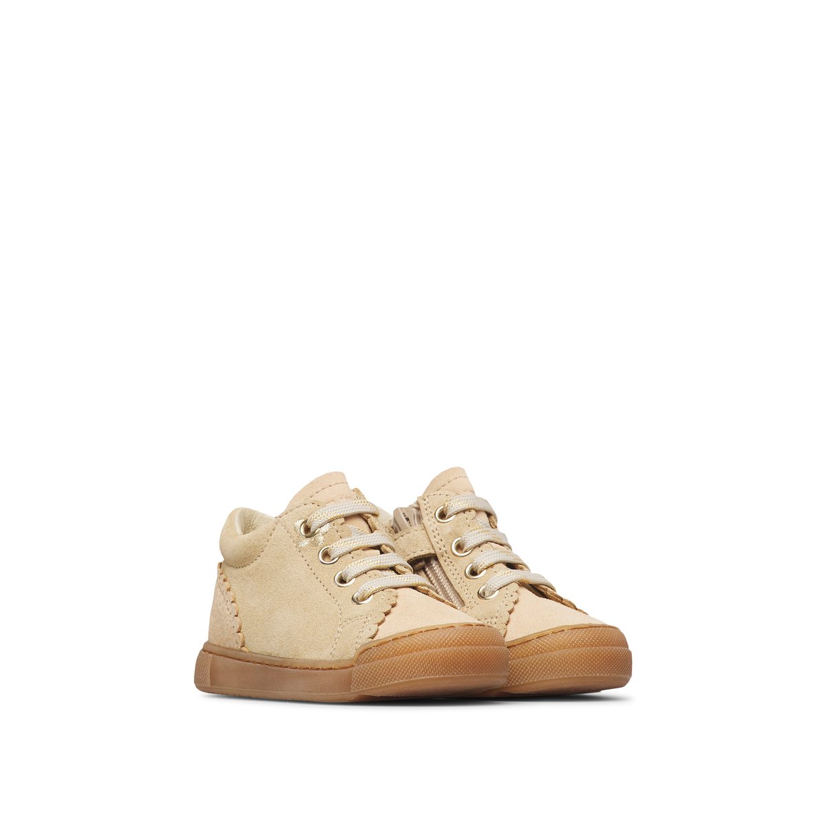 Baskets hautes en daim LIORIS HIGH ZIP beige-platine, NATURINO