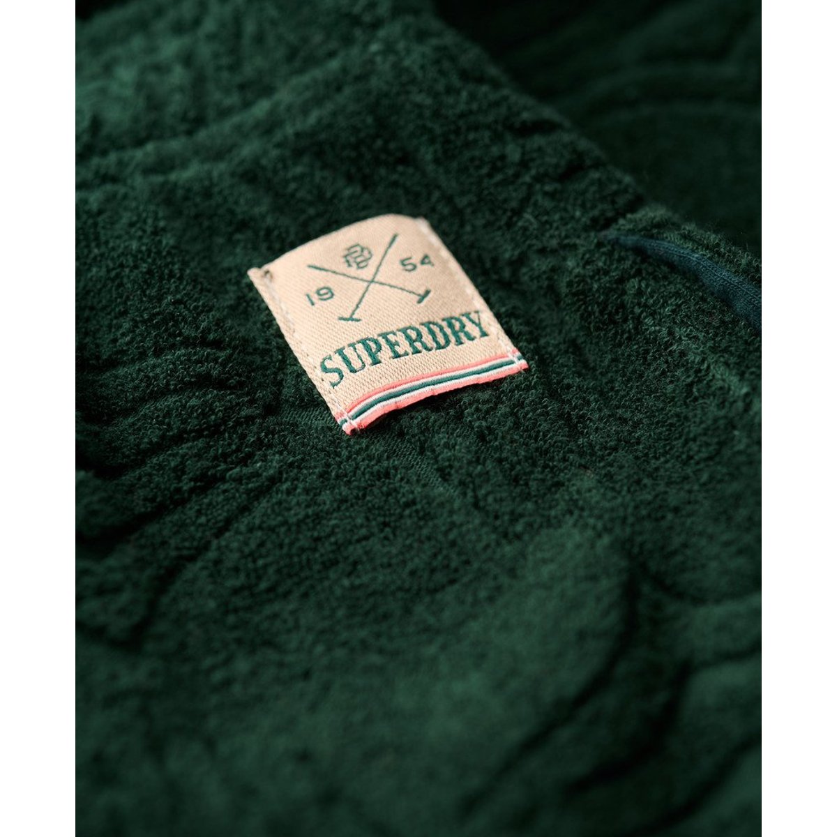 Short en éponge Country Club vert émail, SUPERDRY