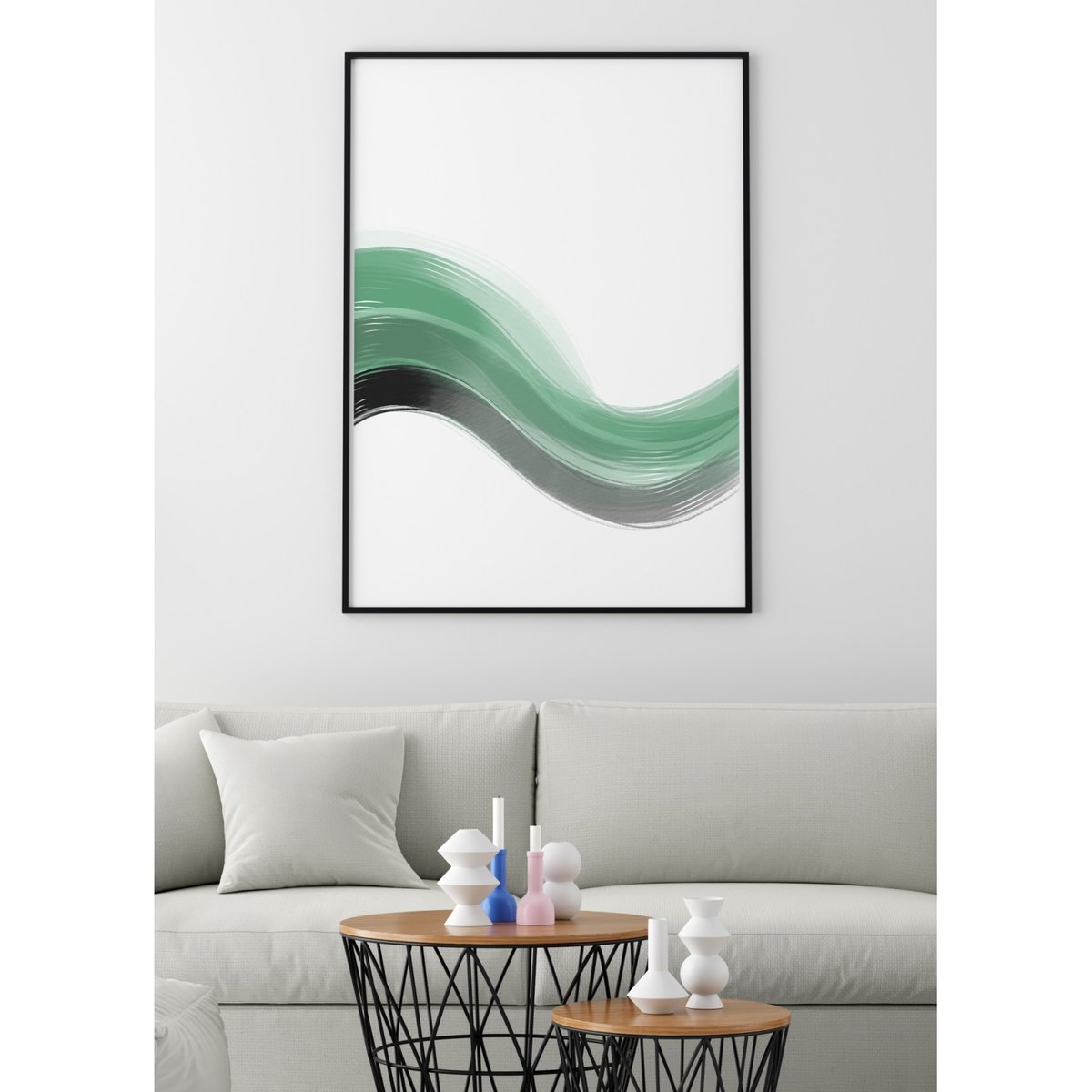 Affiche Wave Color blanc, L'AFFICHERIE