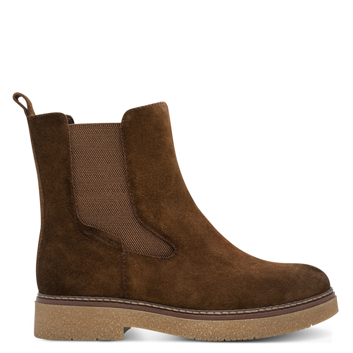 Bottine Chelsea en cuir marron scotch suède, TAMARIS