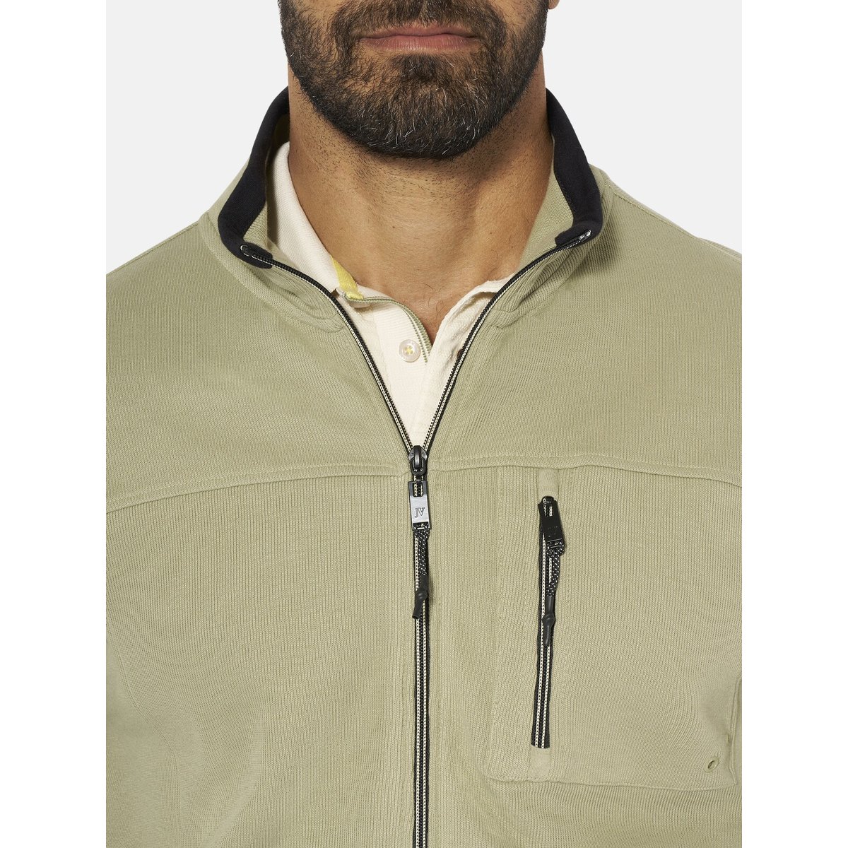 Veste en molleton AAGANG olive, JAN VANDERSTORM